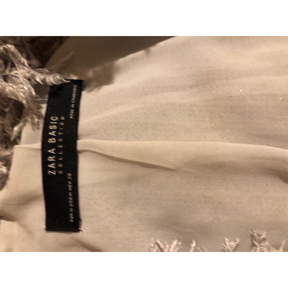Zara shag fringe sweater jkt  w/subtle sparkle - Picture 6 of 8